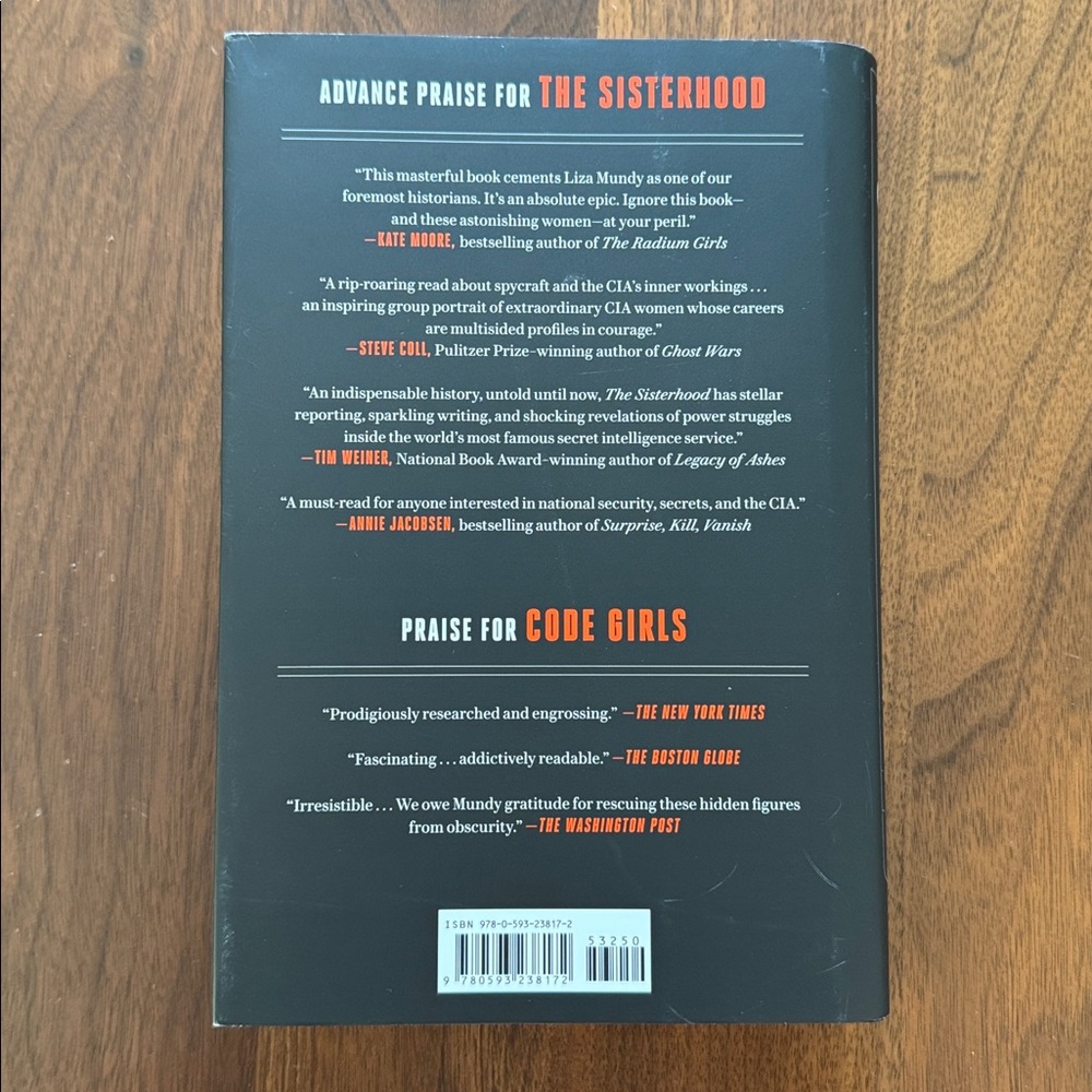 The Sisterhood: The Secret History of Women at the CIA Book - Picture 3 of 3